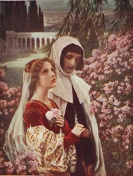 Dante i Beatrycze w ogrodzie